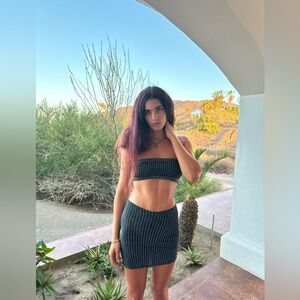 sparkle set ( short skirt with tube top )